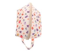 KITANDOVE Strawberry Corduroy Makeup Bag Travel Toiletry Bag Lingerie Storage Soft Compact