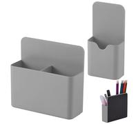 KITANIS 2 Pack Magnetic Dry Erase Marker Holder with Adjustable Compartments, Strong Magnet Storage Pen Pencil Organizer for Refrigerator, Whiteboard, Locker Accessories