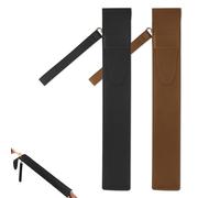 KITANIS Drum Stick Bag,Portable Drumstick Bag & Case,PU Leather Drumstick Holder for All Drumsticks and Percussion Mallets,Gift for Drummer Teens(Black and Tan)