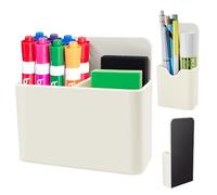 KITANIS Magnetic Pen Holder,2 Pack Magnetic Dry Erase Marker Holder with Generous Compartments,Strong Magnet Storage Marker Pen Pencil Organizer for Refrigerator,Whiteboard,Locker Accessories