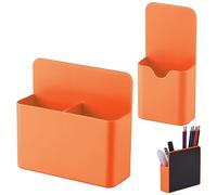 KITANIS Magnetic Pen Holder,2 Pack Magnetic Dry Erase Marker Holder with Generous Compartments,Strong Magnet Storage Marker Pen Pencil Organizer for Refrigerator,Whiteboard,Locker Accessories