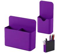 KITANIS Magnetic Pen Holder,2 Pack Magnetic Dry Erase Marker Holder with Generous Compartments,Strong Magnet Storage Marker Pen Pencil Organizer for Refrigerator,Whiteboard,Locker Accessories