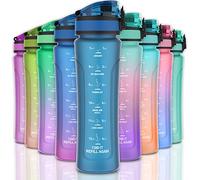 KITART 450ml Kids Sports Water Bottles for School with Chug Lid (Blue)