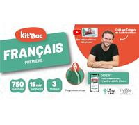 Kit'Bac Français Première générale et technologique: 350 cartes, 800 questions et un mois d'abonnement à l'appli La Boîte à Bac pour réviser tout le programme de français en s'amusant