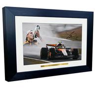 Kitbags & Lockers 12x8 A4 Lando Norris British Grand Prix Winner 2025 Silverstone McLaren MCL39 Car Autographed Signed Signature Photo Photograph Picture Frame Racing Formula 1 F1 Poster Gift 7