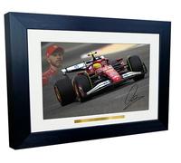 Kitbags & Lockers 12x8 A4 Lewis Hamilton 2025 Farrari SF25 Car Autographed Signed Signature Photo Photograph Picture Frame Racing Formula 1 F1 Poster Gift