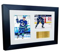 Kitbags & Lockers 12x8 A4 Quinn Hughes Vancouver Canucks NHL Autographed Signed Signature Photo Photograph Picture Frame Ice Hockey Poster Gift Triple G
