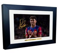 Kitbags & Lockers 12x8 A4 Signed Lamine Yamal Barcelona 304 Celebration Spain Autographed Autograph Signed Signature Photograph Photo Picture Frame Football Soccer Poster Gift 1