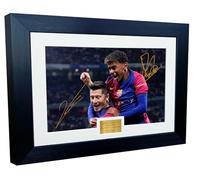 Kitbags & Lockers 12x8 A4 Signed Robert Lewandowski Lamine Yamal Real Madrid 0 vs 4 Barcelona Autographed Autograph Signed Signature Photograph Photo Picture Frame Football Soccer Poster Gift