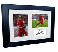 Kitbags & Lockers 2022/23 Darwin Nunez Liverpool Triple Autographed Signed 12x8 A4 Photo Photograph Picture Frame Football Soccer Poster Gift