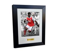 Kitbags & Lockers 8x6 A4 Signed Bukayo Saka Arsenal Autographed Autograph Signed Signature Photograph Photo Picture Frame Football Soccer Poster Gift