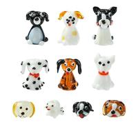 KitBeads 10Pcs 10 Styles Dog Lampwork Beads Handmade Glass Animal Puppy Beads for Bracelets Necklaces Earrings Jewellery Making Crafts Bulk