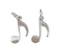 KitBeads 10Pcs Musical Note Charms Antique Silver Tone Brass Music Note Charms for Jewelry Making Necklaces Bracelets Earrings Crafts