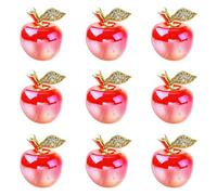 KitBeads 10Pcs Resin Red Apple Charms AB Color 3D Dangle Fruit Charms for Bag Keychains Bracelets Necklaces Jewely Making Crafts Bulk