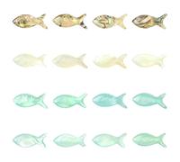 KitBeads 16Pcs 4 Colors Natural Shell Fish Charms Ocean Animal Sea Fish Shaped Charms for Jewellery Making Necklaces Bracelets Crafts