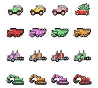 KitBeads 16Pcs Engineering Vehicle Silicone Beads Traffic Car Truck Focal Beads for Jewelry Making Pens Keychains Bracelets Crafts Bulk