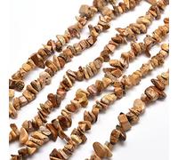 KitBeads 200-230pcs Natural Picture Jasper Chip Beads: Irregular Gemstone Beads for Jewellery Making