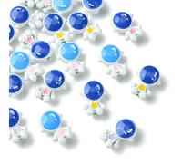 KitBeads 20Pcs 4 Colours Spaceman Enamel Beads Metal Star Outer Space Astronaut Beads for Jewellery Making Necklaces Key Chains Bracelets Crafts