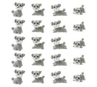 KitBeads 20Pcs 4 Styles Mini Resin Dog Ornaments 3D Animal Pet Miniature Dog Figurines for Home Outdoor House Landscape Display Decoration