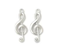 KitBeads 20Pcs Silvery Musical Note Charms Musical Symbol Instrument Brass Music Charms for Jewelry Making Necklaces Bracelets Earrings Crafts
