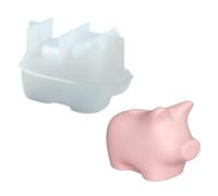 KitBeads 2Pcs 3D Pig Shaped Silicone Candle Moulds for Crafts Making | Reusable Animal Molds, 7.7x3.4cm, for Epoxy Resin Art, Wax Candle Casting, Soap Making, Plaster Crafts, Home Party Decor