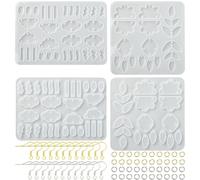 KitBeads 2Pcs Lightning Cloud Leaf Silicone Moulds Dangle Drop Earring Making Kits Jewelry Casting Moulds for Epoxy Resin DIY Crafts