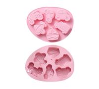 KitBeads 2Pcs Silicone Vehicles Molds Pink 3D Traffic Moulds Sailboat Truck Car Shaped Fondant Moulds for DIY Soap Keychains Decor Projects
