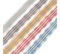 KitBeads 5/8 Inch Checked Gingham Ribbons Stripe Plaid Ribbons Colourful Tartan Fabric Ribbons for Gift Wrapping Wedding Bouquets Bows Crafts