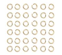 Kitbeads 500 pcs 3mm Stainless Steel Open Jump Rings Golden Jewellery Jump Rings Circle Clasp Connecting Rings for DIY Bracelet Necklace Crafting