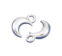KitBeads 500Pcs Silver Color Crescent Moon Charms Alloy Cute Mini Celestial Pendants for Jewelry Making Bracelets Earrings Necklace Bulk