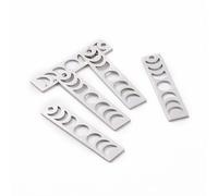KitBeads 5Pcs Hollow Bar Moon Phase Charms Stainless Steel Rectangle Crescent Moon Charms Lucky Lunar Charms for Jewellery Making Necklace DIY Decoration