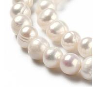 KitBeads 61pcs 5.5-6mm Natural Freshwater Pearl Beads Strands Cultured Potato Round Baroque Pearls for Jewellery Making Necklaces Bracelets Earrings