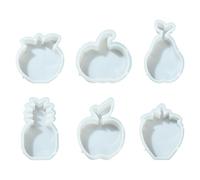 KitBeads 6Pcs 6 Styles Fruit Shaped Silicone Moulds Large Pumpkin Pineapple Apple Strawberry Moulds for Candles Soap Resin Making DIY Crafts