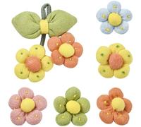 KitBeads 6Pcs Cute Sunflower Pins 3D Floral Pins Fabric Flower Brooch for Backpack Party Dress Suits Hats Clothes Crafts Accessories