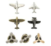 KitBeads 7Pcs 7 Styles Plane Aviator Zinc Alloy Pins Brooches Airplane Aircraft Lapel Badges for Backpacks Bags Hats Clothing Decorative Supplies