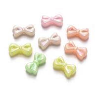 KitBeads 890Pcs Random Opaque Bow Beads Tiny Bowknot AB Color Plated Bow Shaped Beads for Jewelry Making Bracelets Necklaces Crafts Decor