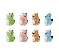 KitBeads 8Pcs Porcelain Cute Animal Beads 3D Handmade Dino 4 Colors Wild Animal Beads for Jewellery Making Necklaces Earrings Bracelets Crafts