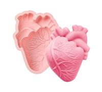 KitBeads Human Heart Silicone Mould Realistic 3D Halloween Heart Organ Fondant Mould for Baking Chocolate Cupcake Topper Soap Candle