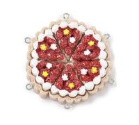 KitBeads Red Strawberry Cake Charms Resin Mini 3D Sweet Fruit Cake Charms for Jewelry Making Necklaces Bracelets Earrings Crafts Bulk