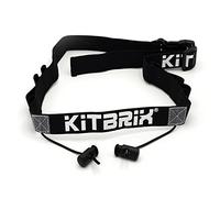 KITBRIX Slim Running Belt - Holds 6X Energy Gels for Races, Marathons, OCR Events, Triathlons & Training - Fully Adjustable Non-Slip Race Number Belt & Bib Holder - Marathon Running Accessories