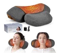 KITCADA Cordless 3-in-1 Neck Massage Pillow with Heat, Massage, and Traction Stretching,Deep Tissue Massage Relieves Shoulder and Neck Muscle Pain and Stiffness, Gifts for Men Women