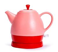 -Kitchen 1350W Ceramic Electric Kettle Fast Heating Electric Teapot Kettle with Led Light Detachable Swivel Base Auto Power Off Antidry Protection White,Kettles Comfortable/Pink