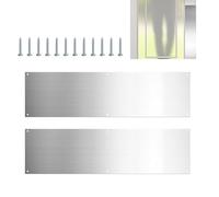 Kitchen, 2pcs Door Kick Plates for External Doors, Kick Plates for Doors, Stainless Steel Kick Plate, Metal Kick Plate for Doors Decor, Interior Exterior Doors, Avoid The Door from Kicking