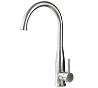 Kitchen 304 Stainless Steel Hot and Cold Water Rotary Sink Basin Faucet in Silver