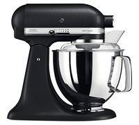 Kitchen Aid Artisan Cast Iron Black 5KSM175PSBBK 4.8 litre Stand Mixer | From sourdough to meringue with 5 accessories and flexi stirrer with stripping edge; iconic, durable metal design