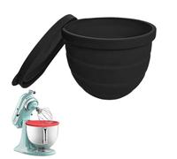 Kitchen Aid Bowl Liners - Silicone Mixing Bowl Liner for Kitchen-Aid Mixer 5 Qt with Non-Stick Surface and Easy-Clean Design for Baking & Food Prep, Easy Install Padding (Black)