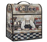 Kitchen Aid Mixer Cover Coffee Chef Pattern Stand Mixer Dust Cover 5-8 Quart Coffee Maker Covers of Mixers Small Kitchen Appliance Aid Blender Covers for Kitchens Accessories