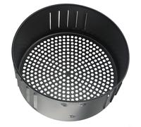 Kitchen Air Fryer Replacement Basket Cast Iron Cooking Tray Non-Stick Baking Pan for Deep Fryers Roasting Accessories Black Multi-Purpose Oil Draining Design Dishwasher Safe 2.6L 3.5L(3.5L)