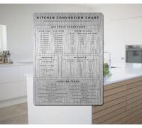 Kitchen and Air Fryer Conversion Chart - Cooking Times Temp Oven Kitchen UK Gift