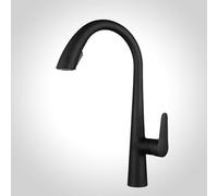 Kitchen and Bathroom Faucet, 360° Swivel Mixer Tap with Pull Down Spray, Swan Neck Design, Modern Flexible Water Mixer
